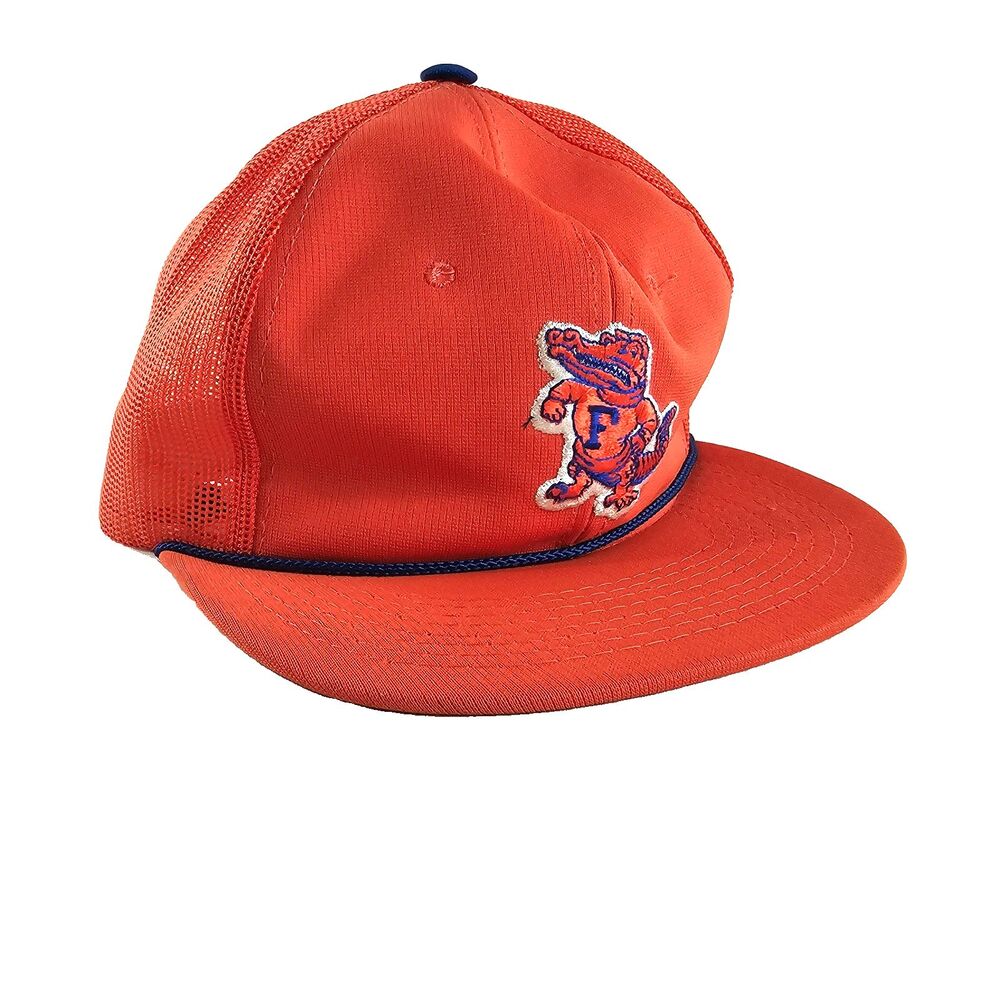 Florida Gators Hat Mens Orange Snapback Trucker Mesh Rope Vintage NCAA College